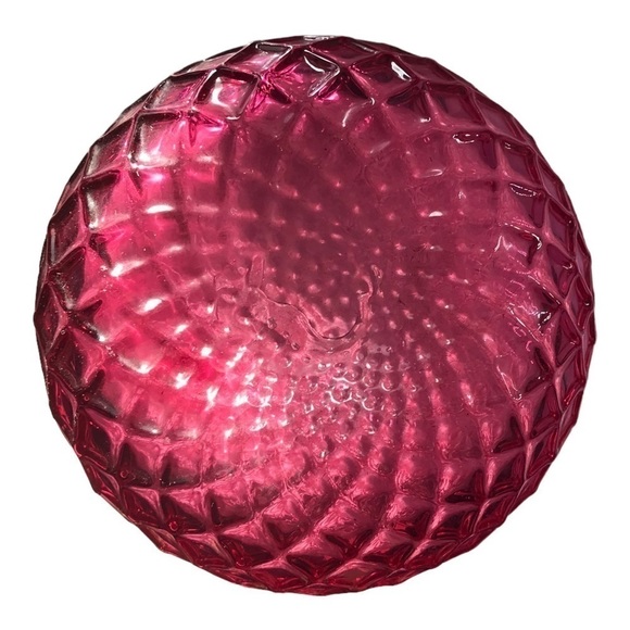 Royal Scot Crystal Cranberry Glass Vase - Picture 7 of 7